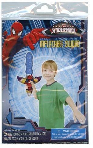 Spiderman Inflatable 24"" Toy Sword Case Pack 24