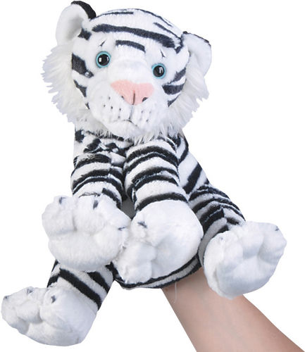 10"" White Tiger Puppet W/Sound