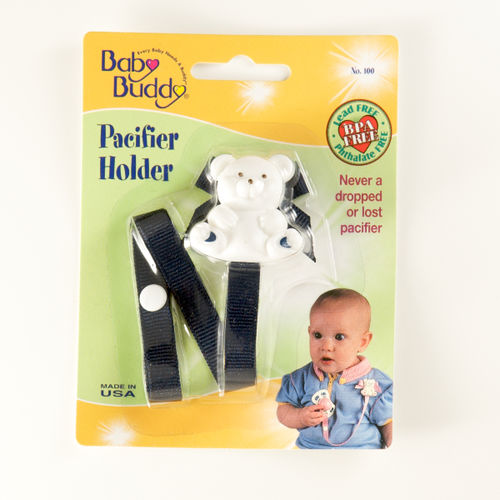 Bear Pacifier Holder Navy Case Pack 18