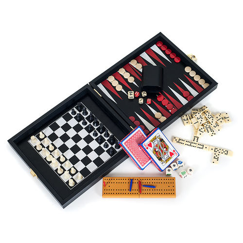 Trademark Games Travel Multi Game set in Leather/Vinyl case