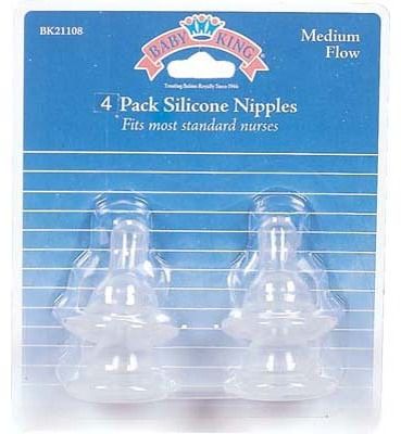 Silicone Baby Bottle Nipple 4Pk Case Pack 6