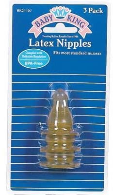 Latex Baby Bottle Nipple 4Pk Case Pack 6