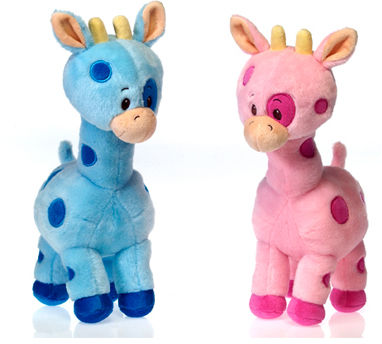 10"" 2Asst. Color Standing Baby Giraffes- Case Pack 18