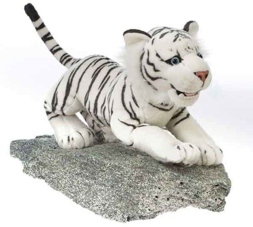 10"" Bean Bag White Tiger W/Picture H/Tag Case Pack 24