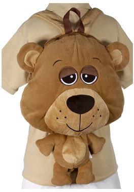 Happy Kritters"" - 18"" Big Head Bear Backpack Case Pack 12