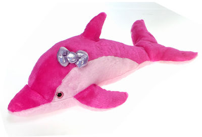 22.5"" Pink Dolphin With Bow Case Pack 12