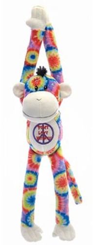 18.5"" Tie Dye Monkey W/""Peace, Love, Case Pack 12