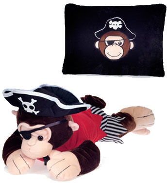 18"" Pirate Monkey- Peek A Boo Plush Case Pack 6