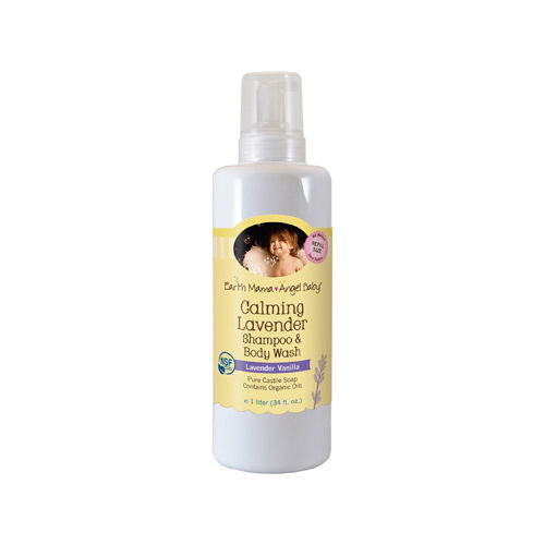 Earth Mama Angel Baby Shampoo and Body Wash - Organic Lavender - 34 oz