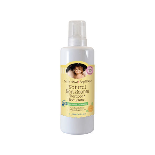 Earth Mama Angel Baby Shampoo and Body Wash - Organic Unscented - 34 oz