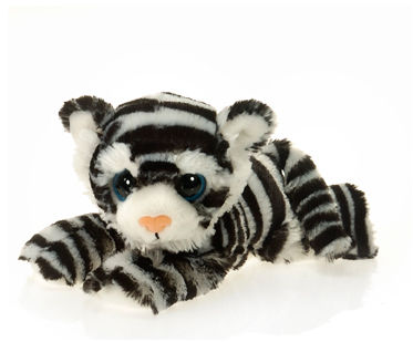 9"" Big Eye Laydown Beanie White Tiger Case Pack 24