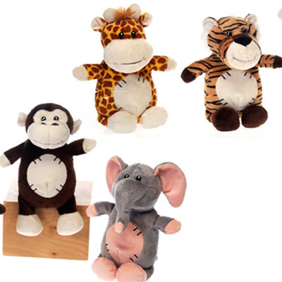 9"" 4 Asst. Cuddle Jungle Animals - Tiger Case Pack 36