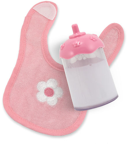 Milk Bottle and Bib Set