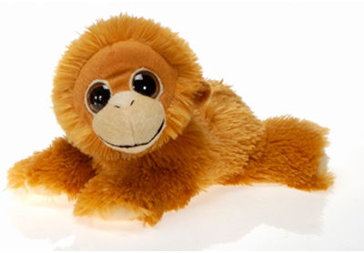 9"" Big Eye Laydown Beanie Orangutan Case Pack 24