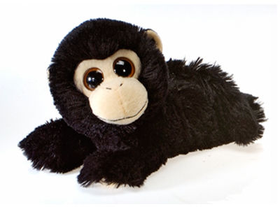 9"" Big Eye Laydown Beanie Black Chimp Case Pack 24