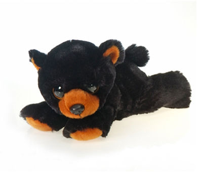 9"" Big Eye Laydown Beanie Blk Bear Case Pack 24