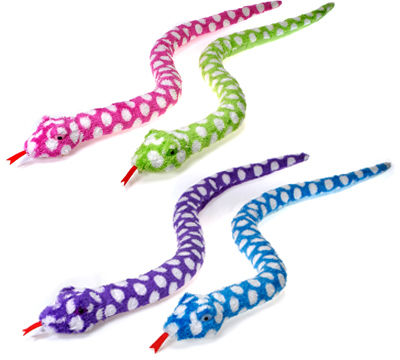 61"" 4 Asst. Polka Dot Snakes - Blue, Grn Case Pack 12