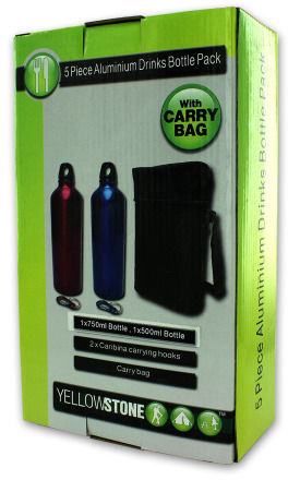 Aluminum Bottle Set with Carrying Bag