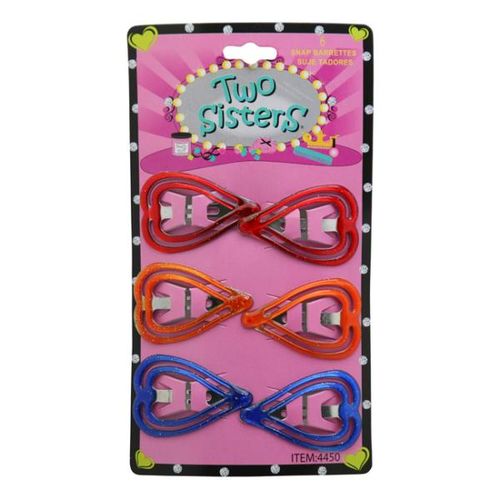 6 Pcs Snap Barrette Case Pack 72