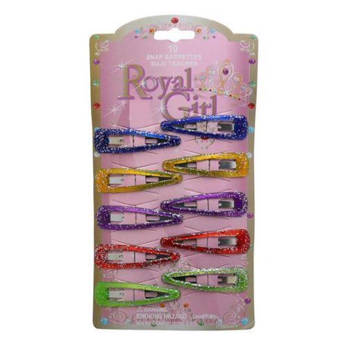 10 Pcs Snap Barrette Case Pack 72