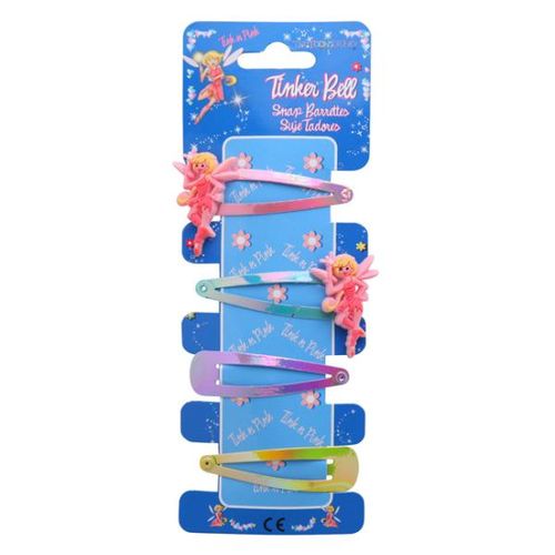 4 Pcs Tinker Bell Snap Barrettes Case Pack 144