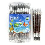 72 Pc 7 Inch Black Eyebrow Pencil Case Pack 576