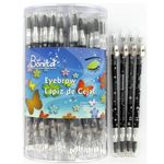 72 Pc 7 Inch Black Eyebrow Pencil Case Pack 576