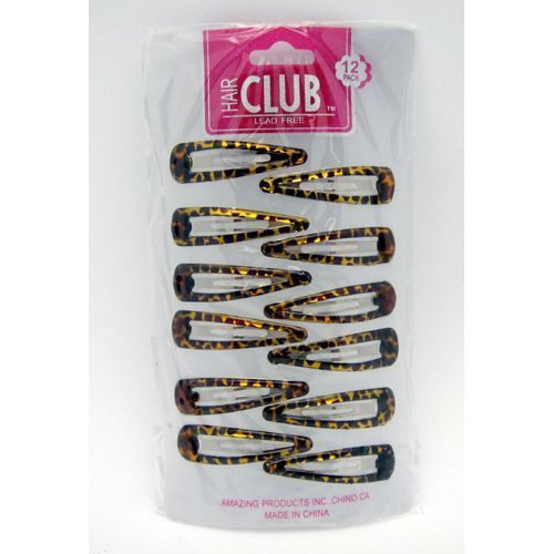 12Pc Brown/Leopard Snap Pins Case Pack 48