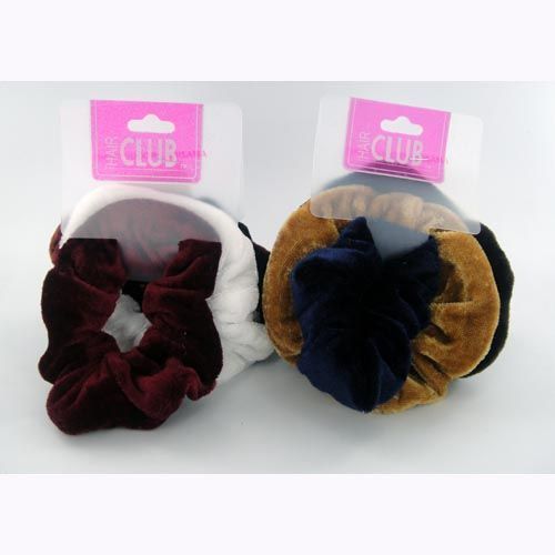 3 Pc Fabric Scrunchie Fall Colors Case Pack 48