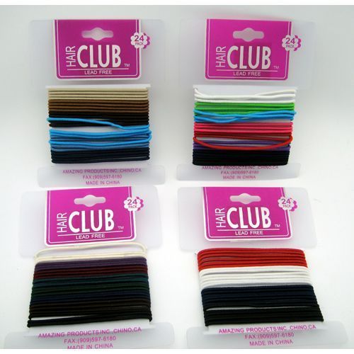 24Pk Solid Color Elastic Band Case Pack 48