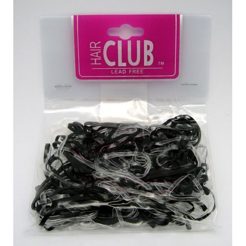 250Pc Big Blk/Clear Elastic Bands Case Pack 48