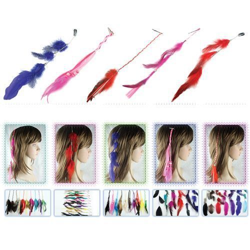 Feather Hair Extentions 144 Pc Asst Case Pack 144