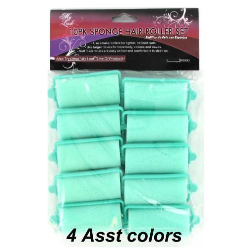 10Pc Hair Roller Set Case Pack 48