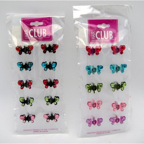 Metal Hair Clips W/Crystals Case Pack 48