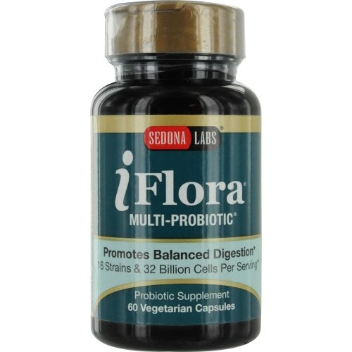 Sedona Labs by  iFlora Mult-Probiotic Promotes Balanced Digestion--Probiotic Supplement 60  Vegetarian Capsules