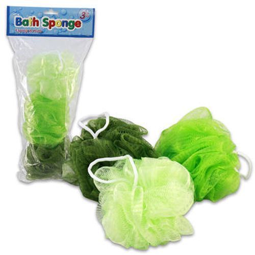 Bath Sponge 3 Pieces Assorted Colors Case Pack 48