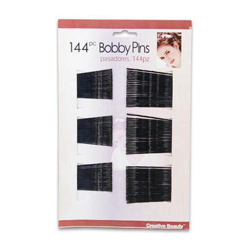 Bobby Pins, 144 Count Black Small, Large, Case Pack 144