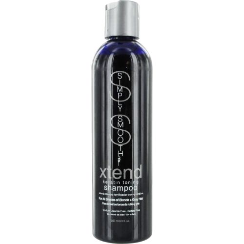 SIMPLY SMOOTH by  XTEND KERATIN TONING SHAMPOO FOR ALL SHADES OF BLONDE & GRAY HAIR SODIUM CHLORIDE FREE- SULFATE FREE 8.5 OZ
