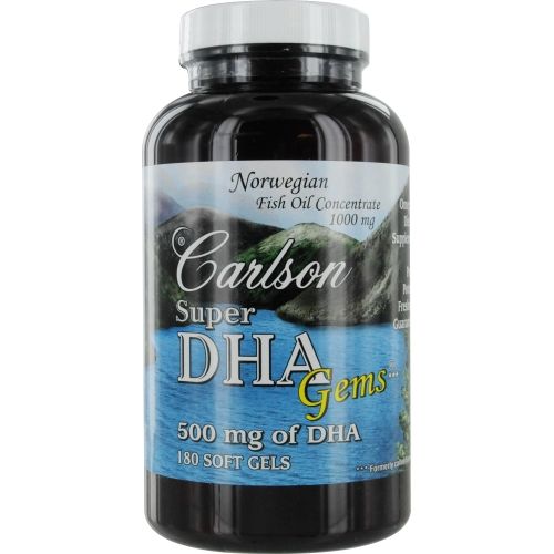 Carlson by  Super DHA Gems 500mg of DHA --180 Soft Gels