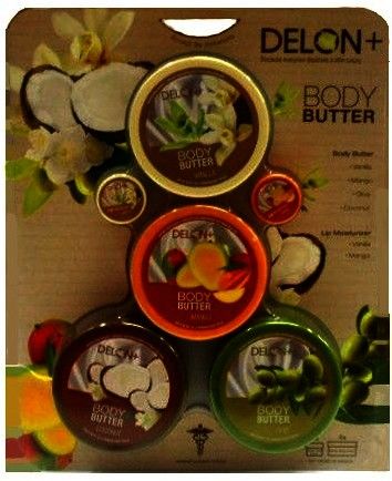 Delon Body Butter and Lip Moisturizer Set 6Pc