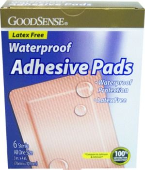 Good Sense Waterproof Adhesive Pads 3"" X 4"" Case Pack 72