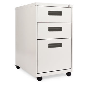 Three-Drawer Metal Pedestal File, 16w x 23-1/4d x 28-1/2h, Light Gray