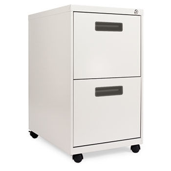 Two-Drawer Metal Pedestal File, 16w x 23-1/4d x 28-1/2h, Light Gray