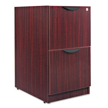 Valencia File/File Drawer Full Pedestal, 15-5/8w x 20-1/2d x 28-1/2h, Mahogany