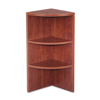 Valencia Series Upper End Cap Bookcase, 3 Shelf, 15 x 15 x 35-1/2, Medium Cherry