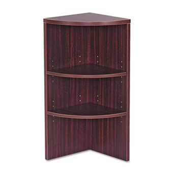 Valencia Series Upper End Cap Bookcase, 3 Shelf, 15 x 15 x 35-1/2, Mahogany