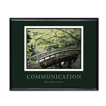 Communication Framed Motivational Print, 30 x 24