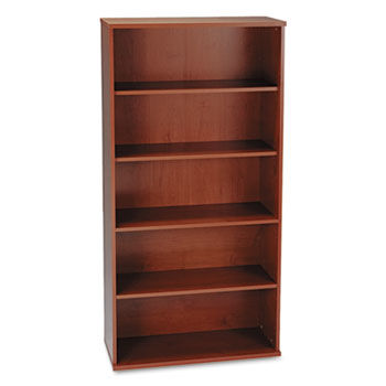 5-Shelf Bookcase Series C, 35-5/8w x 15-3/8d x 72-7/8h, Hansen Cherry