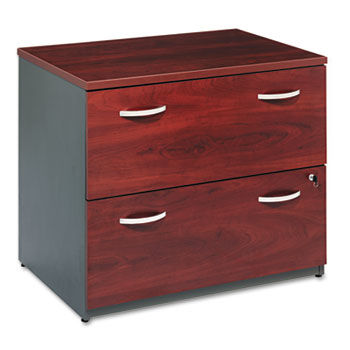 Series C Two-Drawer Lateral File (Assembled), Hansen Cherry/Graphite Gray