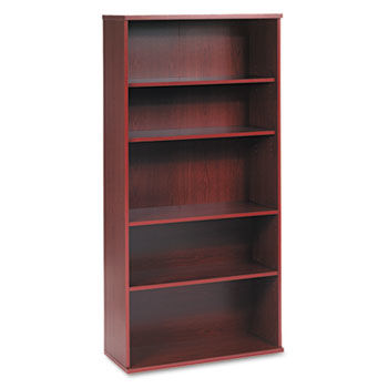 5-Shelf Bookcase Series C, 35-5/8w x 15-3/8d x 72-7/8h, Mahogany